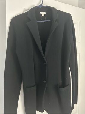 J. Crew Women’s Black Knit Blazer Jacket